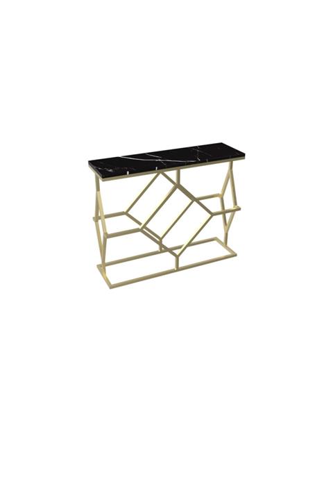 MAKSA Fenisia 100cm Alexandrette Black Satine Pirinç Konsol