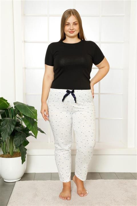 Akbeniz Kadın Pamuklu Büyük Beden Alt Pijama 27350