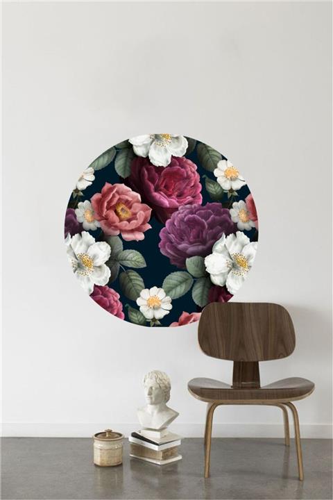 Piksel Grafik Bohem Çiçekli Tam Daire 1 Folyo