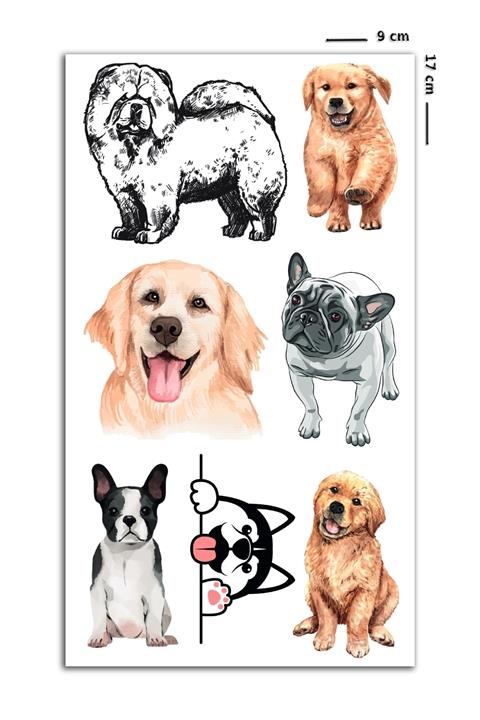 BP Tattoo Puppy Sevimli Köpekler Geçici Dövme