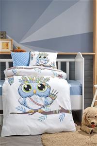 Cotton Box Bebek Nevresim Takımı Owl Mavi