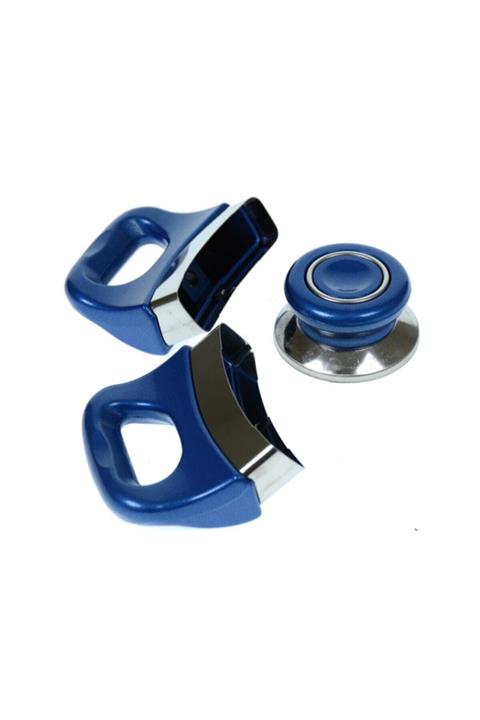 Universal Tüm Tencere Tavalara Uygun Mavi Sap Kulp Tutamak Seti