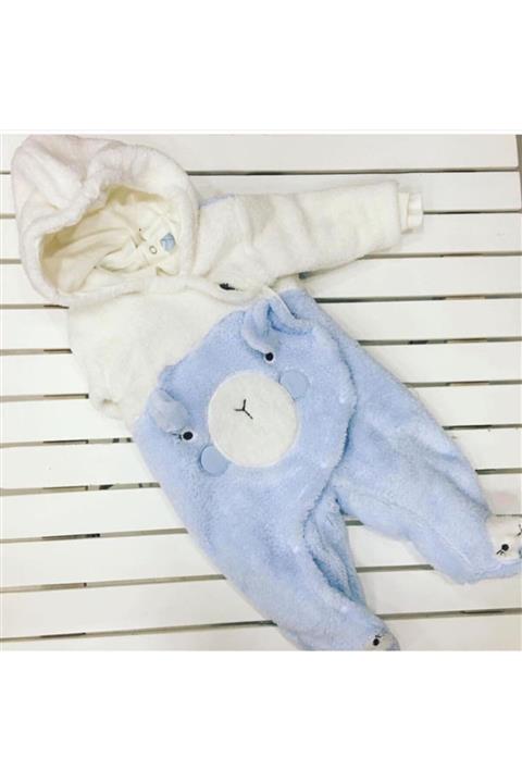 Bebezade Unisex Mavi Bebek Tulumu