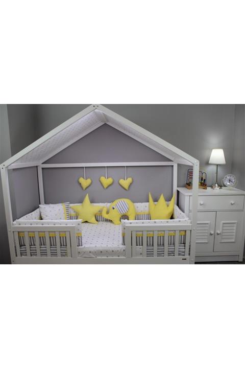 TAFFY BABY Unisex Sarı Montesori Uyku Seti 90x190