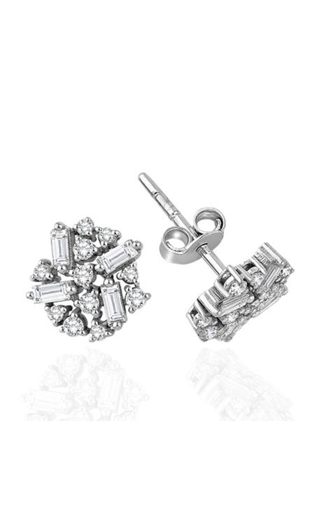 Emel Pırlanta 0.45 Ct Baget Pırlanta Küpe