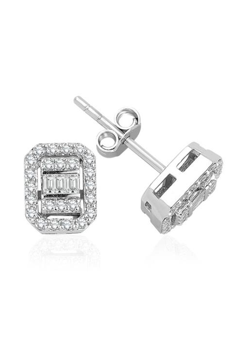 Emel Pırlanta 0.40 Ct Baget Pırlanta Küpe