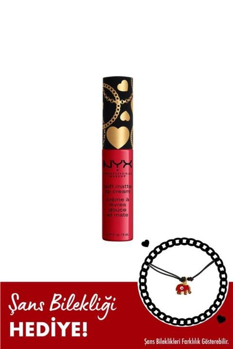 NYX Professional Makeup Lunar New Year Soft Matte Lip Cream Likit Mat Ruj + Şans Bilekliği