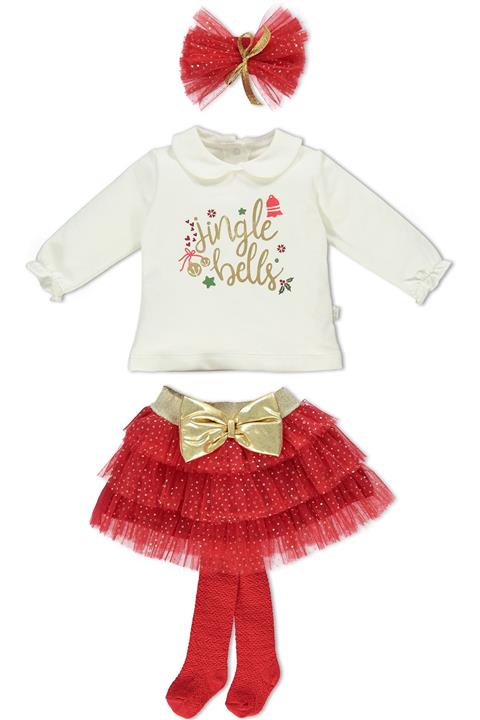 Bebetto Tutu Etek 4lu Kız Bebek Cocuk Takım Yenı Yıl (chrıstmas Party) (k3250)