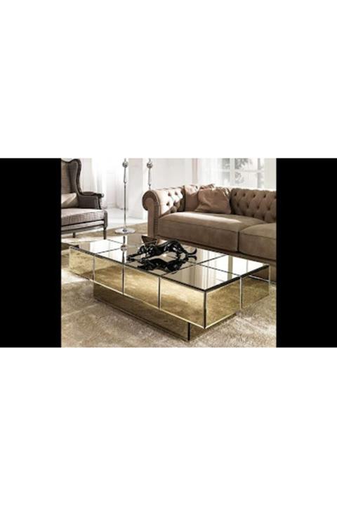Gençtürk Bronz Aynalı Orta Sehpa 70x130 Ölçülerinde Değişik Ölçü Ayna Rengi Ve Cam Uygulanır.