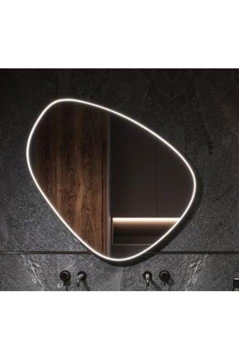 artglass vitray Yatak Odası Aynası (80*65) Led Işıklı Ayna .