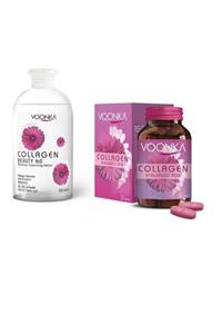 Voonka Kolajen Içeren Temizleme Suyu 500 Ml + Collagen, Hyaluronic Acid 32 Tablet