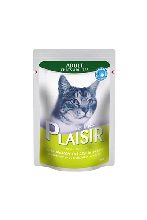 Plaisir Somonlu Morina Balıklı Kedi Konservesi 100 gr