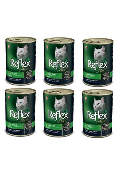 Reflex Plus 6 Adet Tavuklu Kedi Konserve Pate Içinde Et Parçacıklı 400 gr