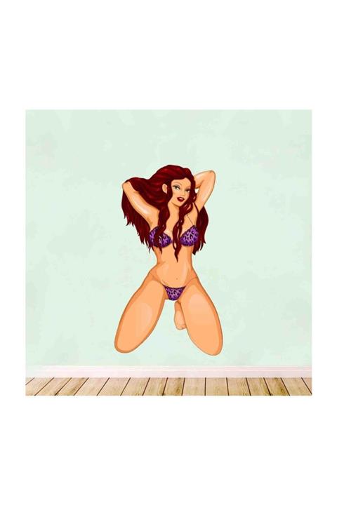 KT Decor Tutkulu Kadın Modern Duvar Sticker