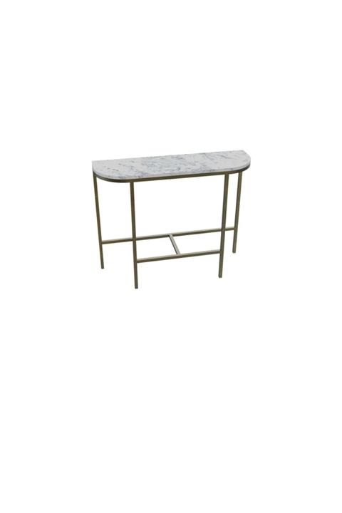 MAKSA Callisto 100cm Carrara White Antik Eskitme Pirinç Konsol