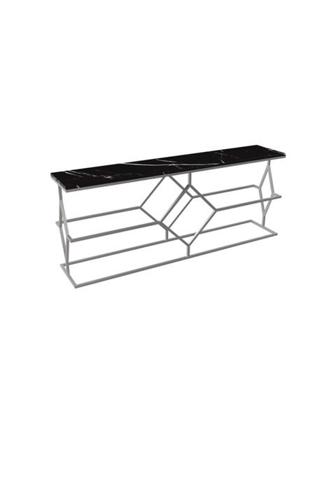 MAKSA Fenisia 200cm Alexandrette Black Satine Paslanmaz Konsol