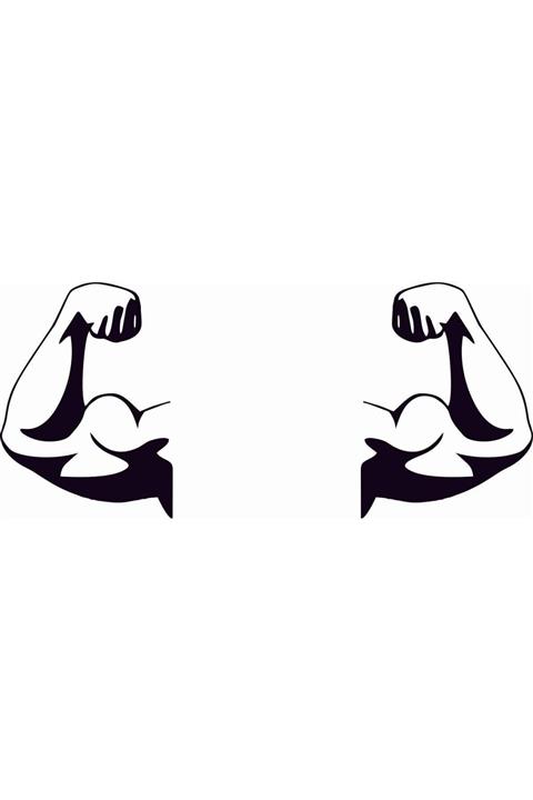 KT Decor Spor Salonu Kol Kası Duvar Sticker