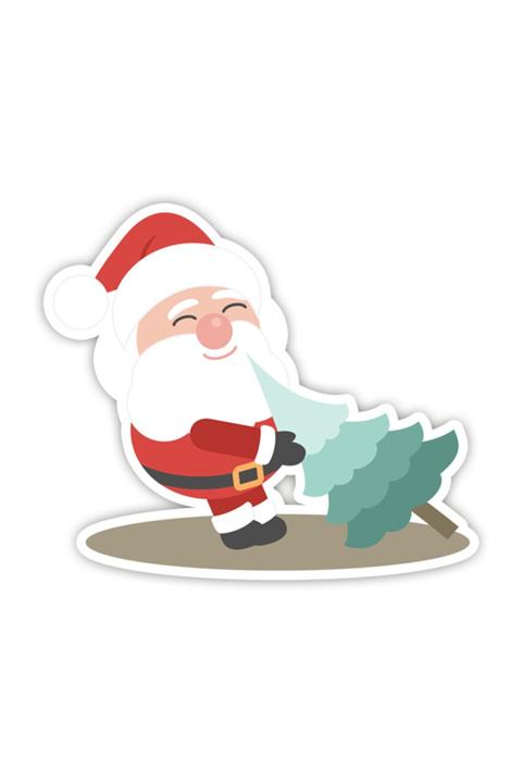 Stickker Noel Baba Ağaç (3 Adet)