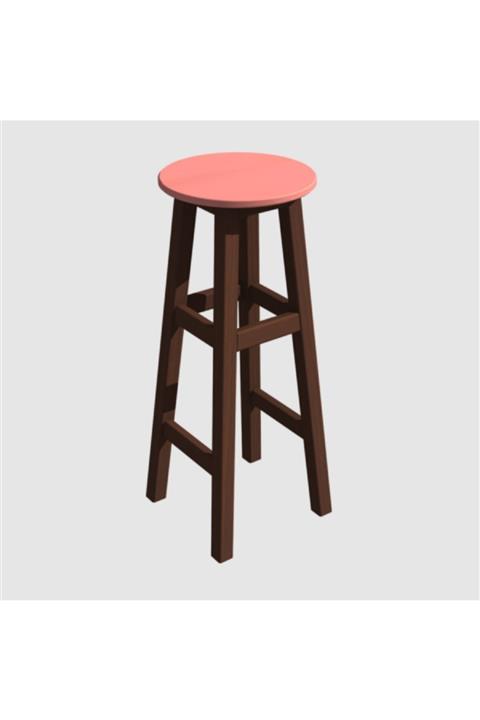 Arbre Döner Tabure 85 Cm - Çikolata Renk Iskelet- Tabla Renk Seçenekli