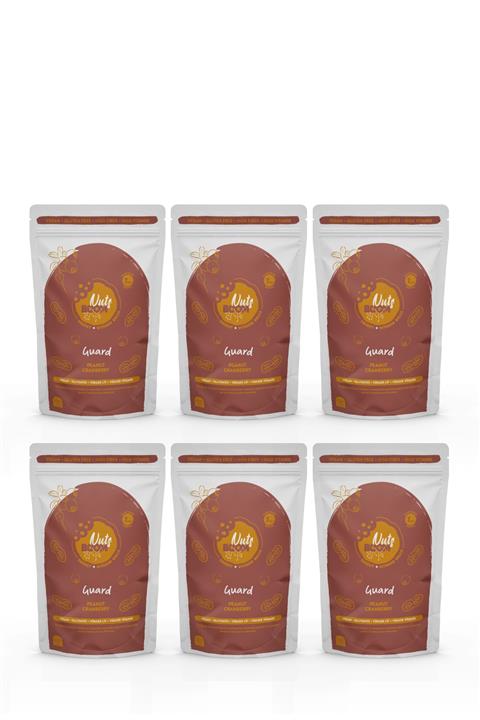 Nutsboom Guard Peanut Cranberry Yerfıstıklı Ve Turna Yemişli Meyve Topları 75g X 6 Paket