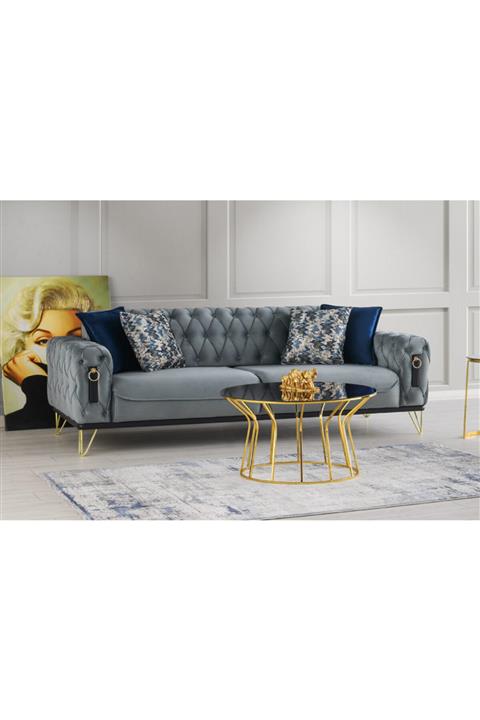 Doressa Allets Grey Üçlü Kanepe