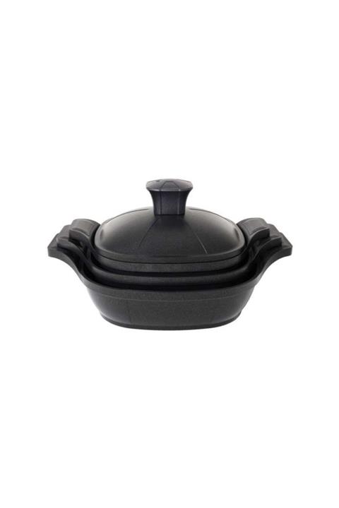 Akdeniz Famos 6 Parça Kendinden Kulplu Döküm Kapaklı Döküm Sahan Seti