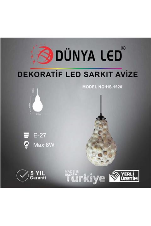 DÜNYA LED Hs.1920 6w Deniz Kabuğu Sarkıt