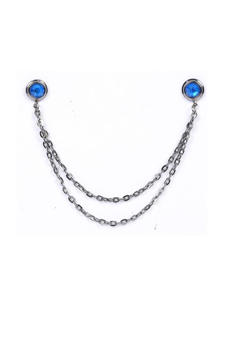 Esgue Gömlek Yaka Iğnesi Mavi