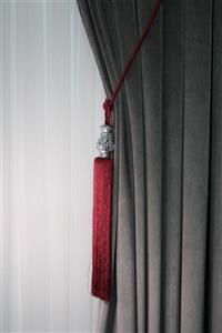ŞİRİNLER Luxury Tavan Braçol (Bordo) Yaprak Gümüş - Lüks Fon Perde Korniş Bağlama Aksesuarı
