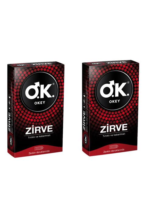 Okey Zirve 10'lu Prezervatif 2 Paket 20 Tane