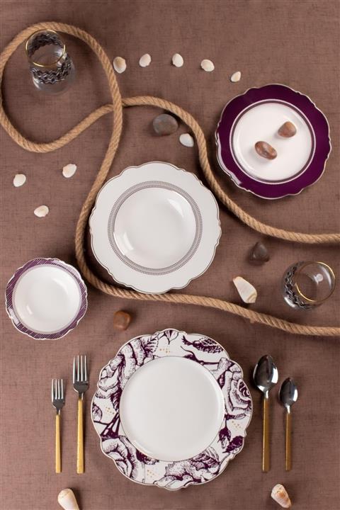 ACAR Bloom Sahra 24 Parça Porselen Yemek Takımı