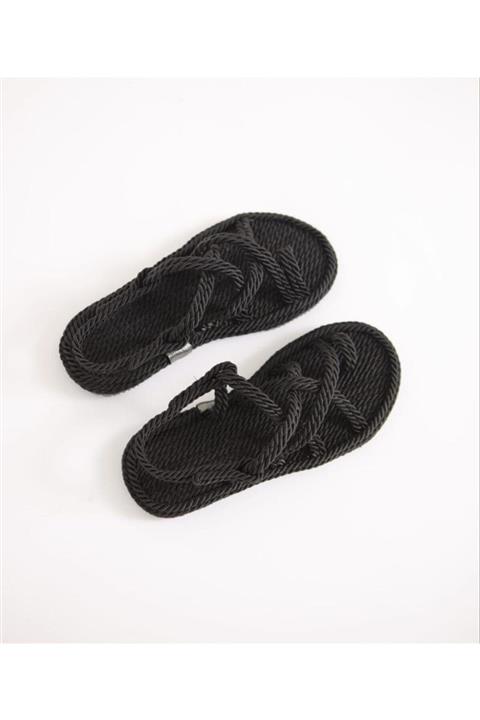 BupBop Unisex Siyah Yazlık Sandalet
