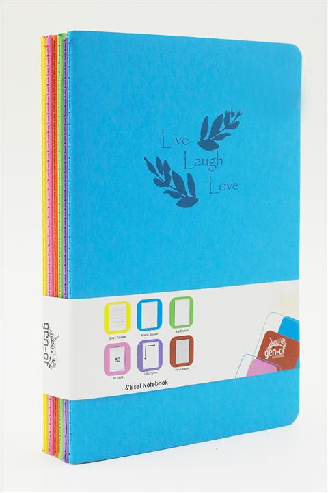 GenOf 6 Renk Notebook Defter Seti