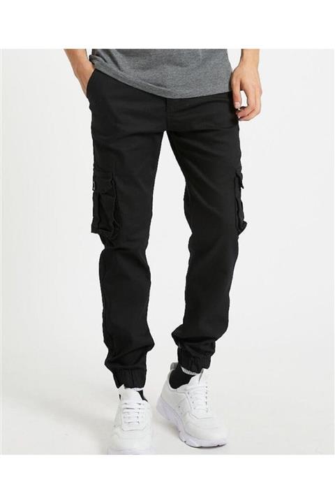 MCM Shopping Erkek Siyah Kargo Jogger Pantolon