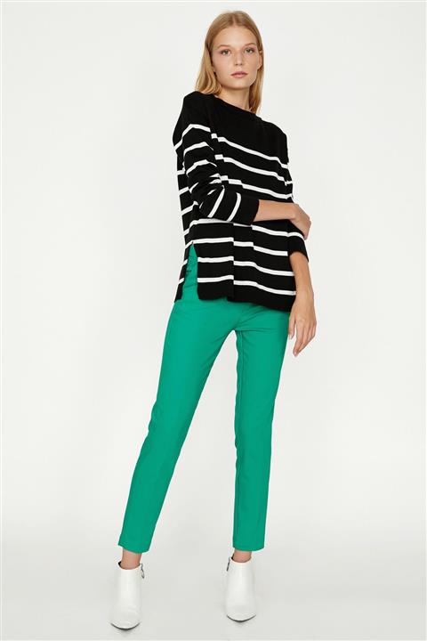 Koton Kadın Yeşil Cep Detaylı Pantolon 8YAK43813EW