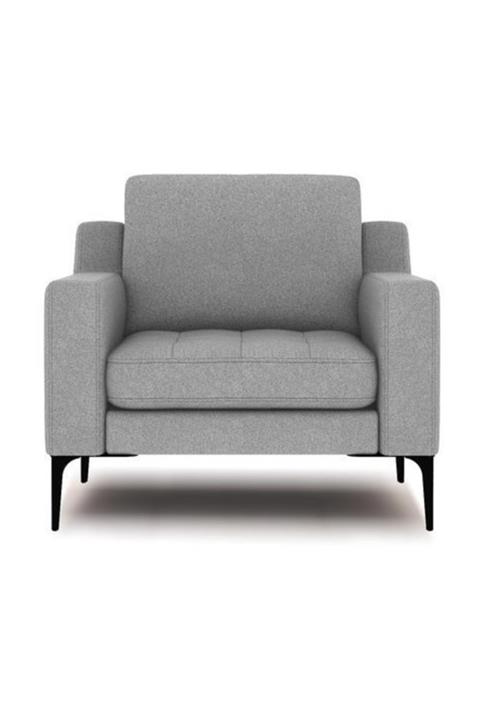 Vivense NORMOD GRİ TEKLİ KOLTUK-Metal Siyah Ayak