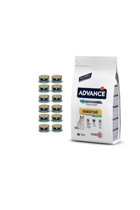 Advance Steil Somonlu 1,5 Kg Kısır Kedi Maması +12 Adet Matisse Konserve
