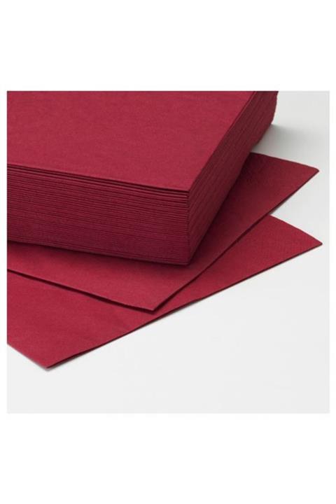 Gereksiz Şeyler Bordo Kağıt Peçete Sevgililer Günü Peçetesi 40x40 50 Adet