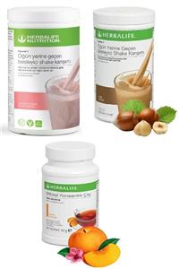 Herbalife 1 Adet Fındık Shake 1 Adet Ahududu Beyaz Çikolatalı Shake  1 Adet Şeftali 50 gr Çay