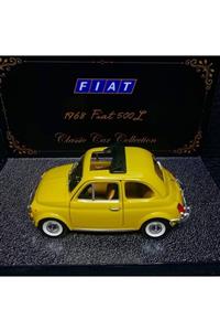 Depo Çarşı 1968 Fiat 500 L Sergileme Standı İle Birlikte Diecast Model Metal Araba