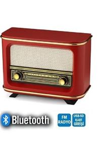 UTC Ahşap Nostaljik Radyo Bluetooth ve Usb Destekli Istanbul Modeli + Adaptör