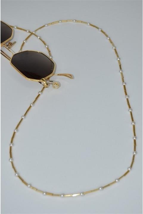 Betül Optik Boncuk Gold Cubuk Inciili Gözlük Askısı Gözlük Zinciri