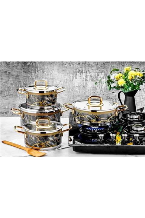 ÖZLİFE Işıl 8 Parça Tencere Takımı