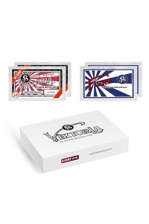 Viktoria Kumaş Boyası Güvez 2 Pk + Fiske Sabitleme 2 Pk