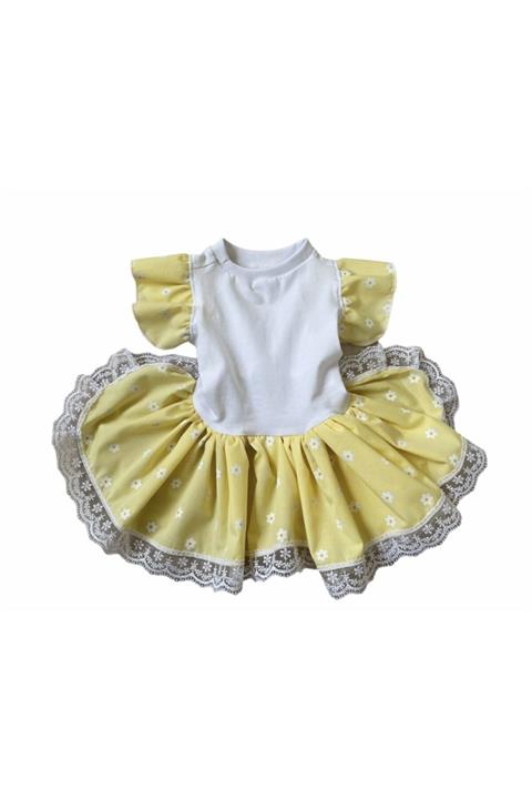 Barneystore Kedi Köpek Papatya Yazlık Elbise