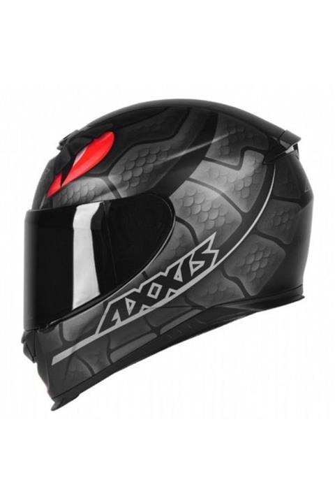 AXXIS Eagle Sv Snake Matt Grey (şeffaf Vizör) Kapalı Kask