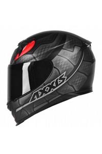 AXXIS Eagle Sv Snake Matt Grey (şeffaf Vizör) Kapalı Kask