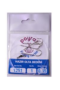 PoyrazBalıkçılık Dört Iğneli Mercan Için Hazır Olta Bedeni (hırsızlı) / 5li Paket / 1251 No:1