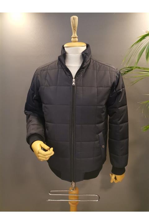 LUCAS Sartoria 773 Lacivert Kapitone Ribanalı Erkek Spor Mont