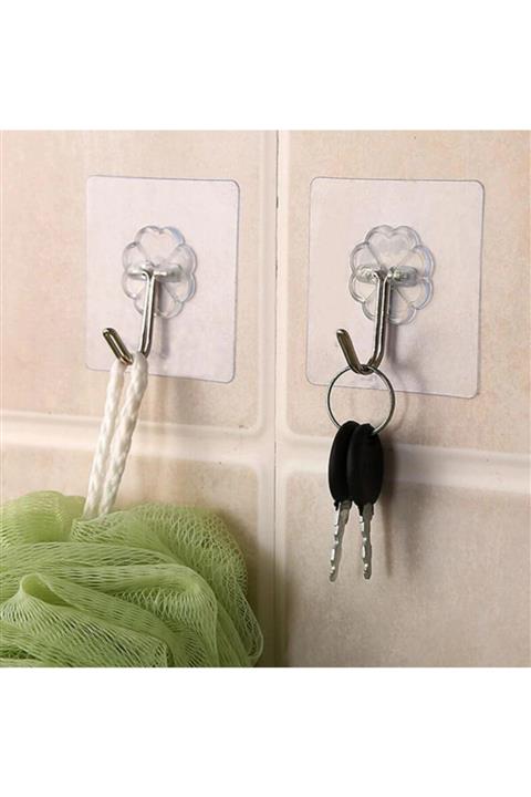 Demdas Yapışkanlı Askı Seti Şeffaf 5 Adet